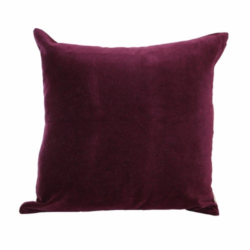 Plum Velvet/Linen Cushion Cover
