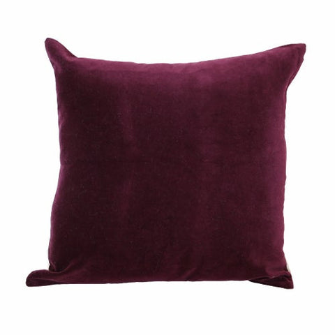 Plum Velvet/Linen Cushion Cover